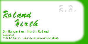 roland hirth business card